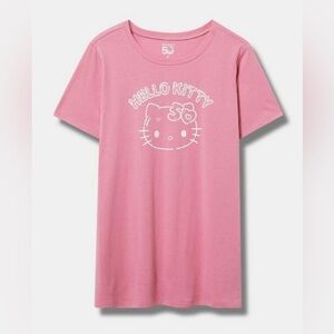Torrid Hello Kitty 50th Anniversary Classic Fit Crewneck Tee Graphic Pink